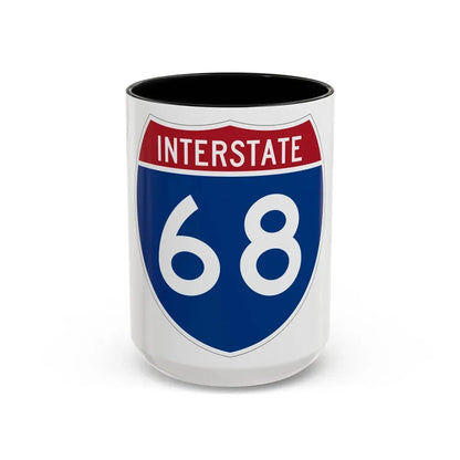 Interstate 68 (U.S. Highways) Accent Coffee Mug 15oz Black - Go Mug Yourself