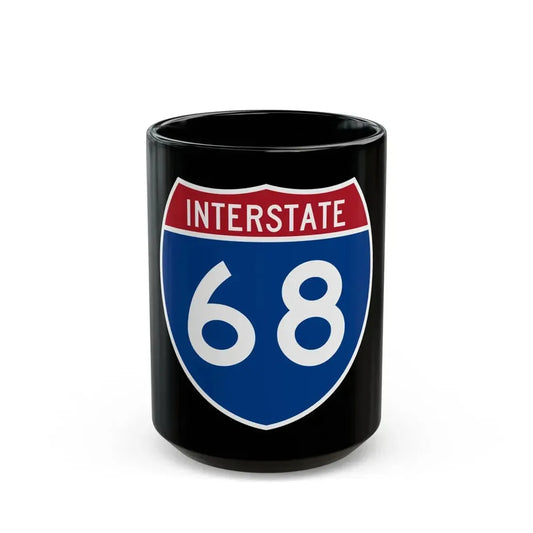 Interstate 68 (U.S. Highways) Black Coffee Mug 15oz - Go Mug Yourself