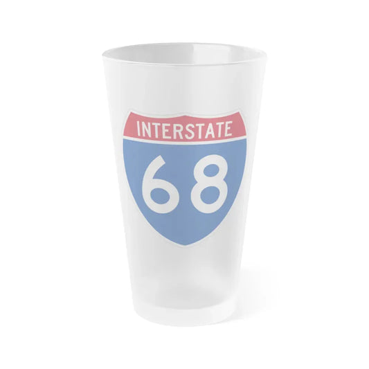 Interstate 68 (U.S. Highways) Frosted Pint Glass 16oz 16oz Frosted - Go Mug Yourself