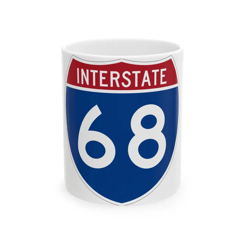 Interstate 68 (U.S. Highways) White Coffee Mug 11oz - Go Mug Yourself