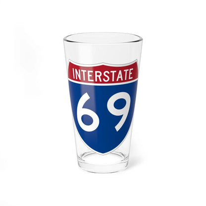 Interstate 69 (U.S. Highways) Pint Glass 16oz-16oz-Go Mug Yourself