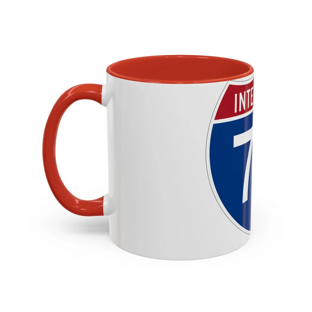 Interstate 70 (U.S. Highways) Accent Coffee Mug-Go Mug Yourself