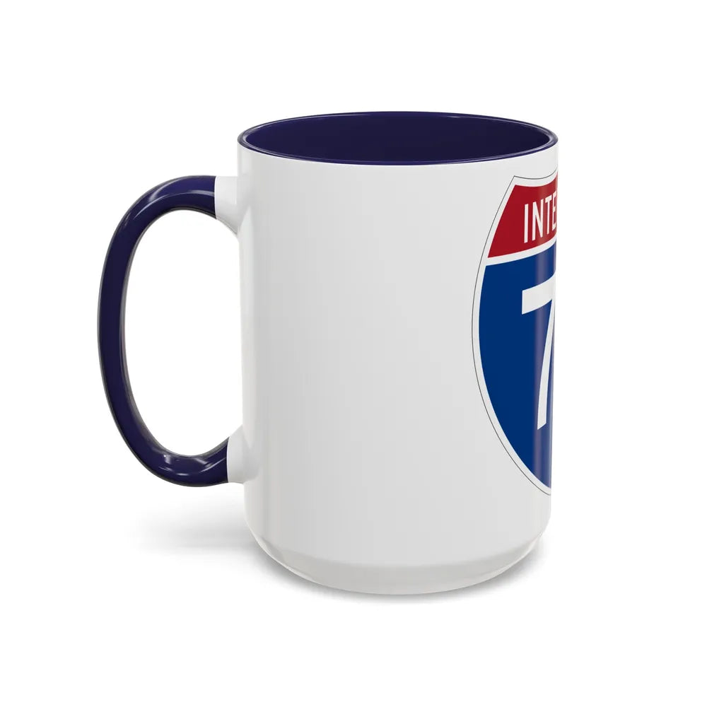 Interstate 70 (U.S. Highways) Accent Coffee Mug-Go Mug Yourself