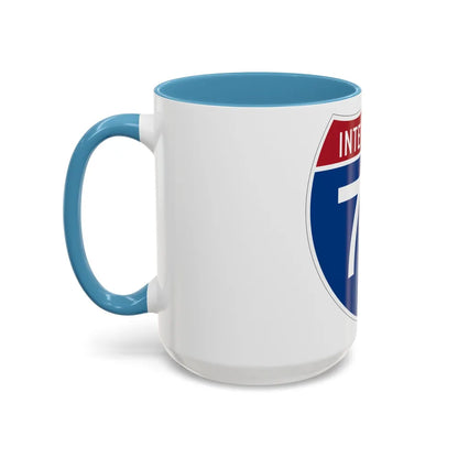 Interstate 70 (U.S. Highways) Accent Coffee Mug-Go Mug Yourself