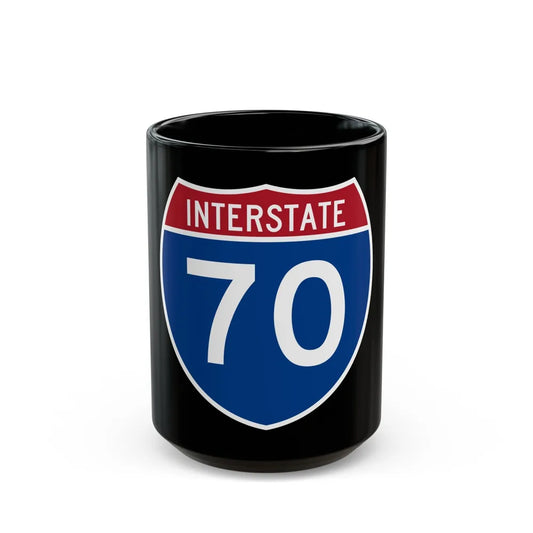 Interstate 70 (U.S. Highways) Black Coffee Mug-15oz-Go Mug Yourself