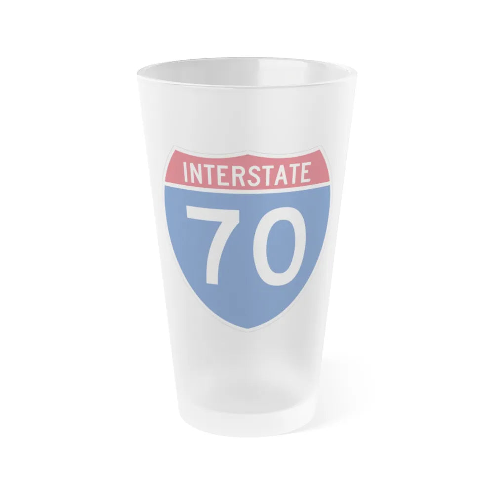 Interstate 70 (U.S. Highways) Frosted Pint Glass 16oz-16oz-Frosted-Go Mug Yourself