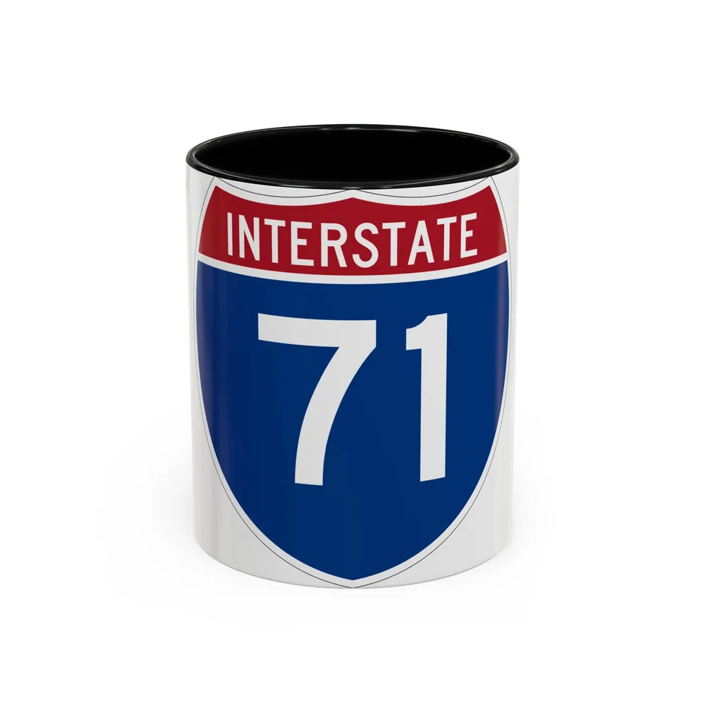 Interstate 71 (U.S. Highways) Accent Coffee Mug-11oz-Black-Go Mug Yourself