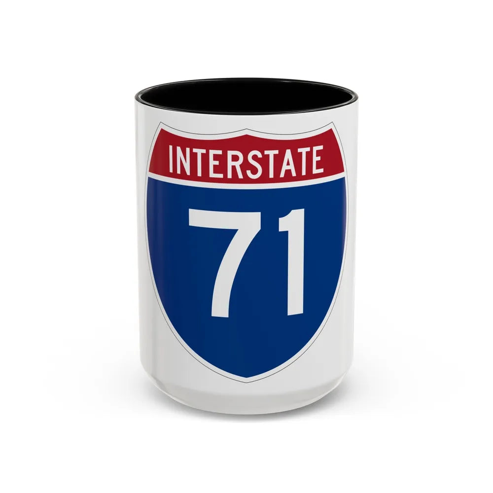 Interstate 71 (U.S. Highways) Accent Coffee Mug-15oz-Black-Go Mug Yourself