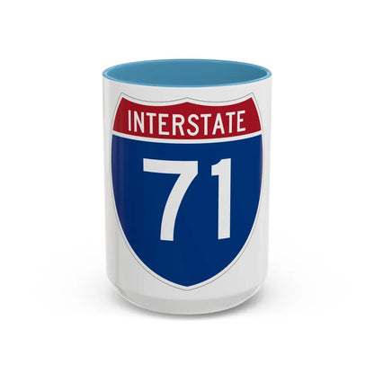 Interstate 71 (U.S. Highways) Accent Coffee Mug-15oz-Light Blue-Go Mug Yourself