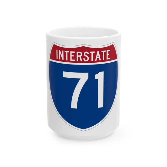 Interstate 71 (U.S. Highways) White Coffee Mug 15oz - Go Mug Yourself