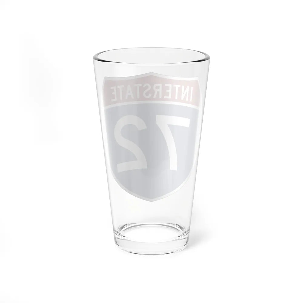 Interstate 72 (U.S. Highways) Pint Glass 16oz-Go Mug Yourself