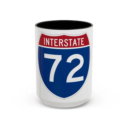 Interstate 72 (U.S. Highways) Accent Coffee Mug 15oz Black - Go Mug Yourself
