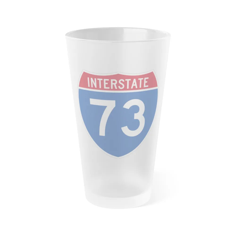 Interstate 73 (U.S. Highways) Frosted Pint Glass 16oz-16oz-Frosted-Go Mug Yourself