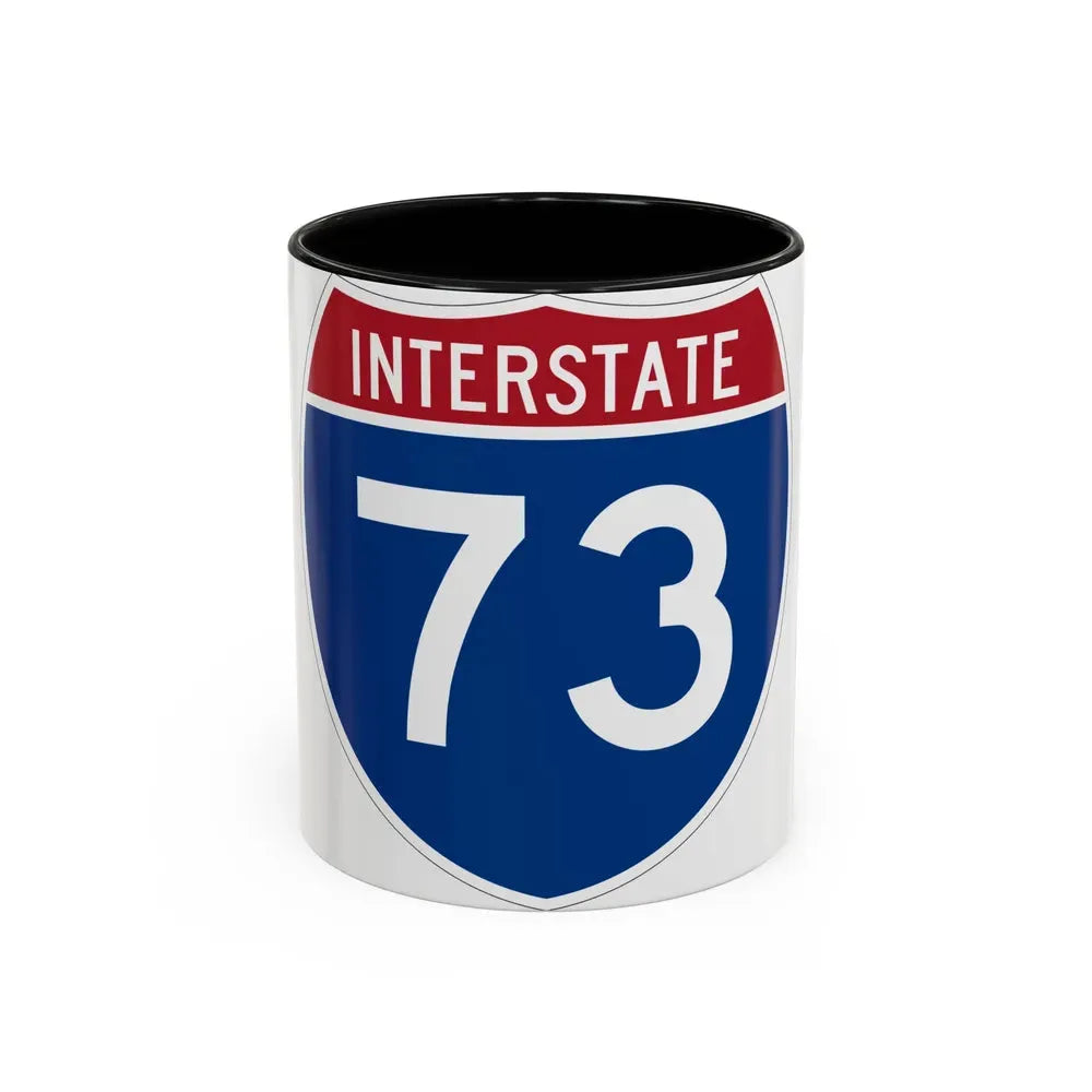 Interstate 73 (U.S. Highways) Accent Coffee Mug 11oz Black - Go Mug Yourself