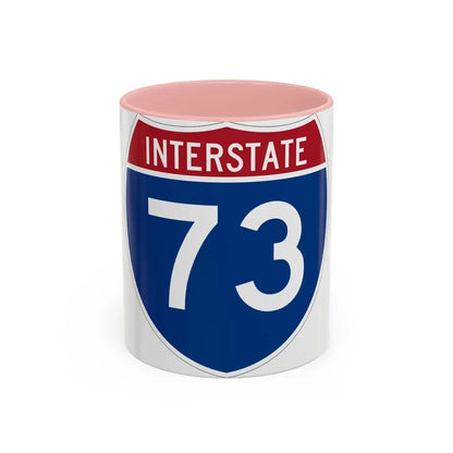 Interstate 73 (U.S. Highways) Accent Coffee Mug 11oz Pink - Go Mug Yourself