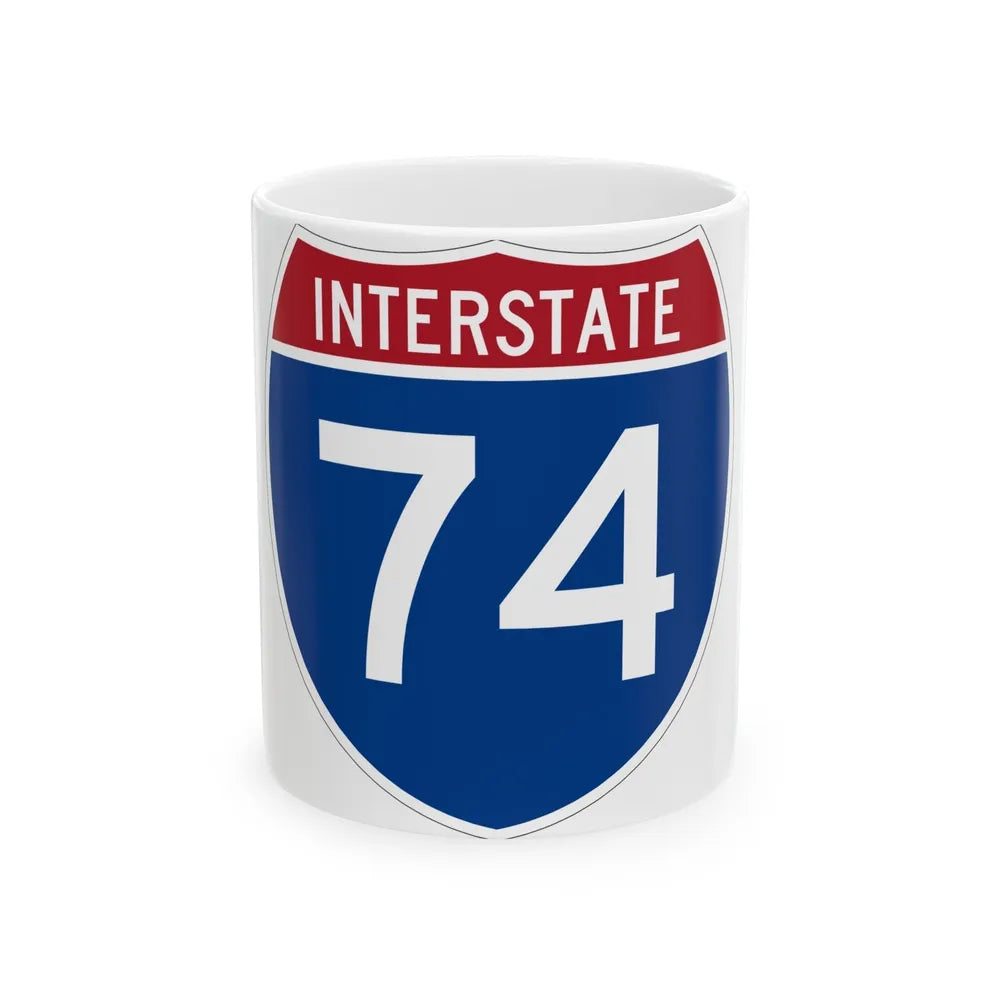 Interstate 74 (U.S. Highways) White Coffee Mug-11oz-Go Mug Yourself