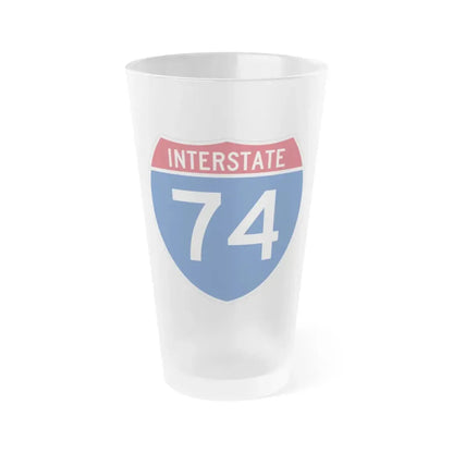 Interstate 74 (U.S. Highways) Frosted Pint Glass 16oz 16oz Frosted - Go Mug Yourself