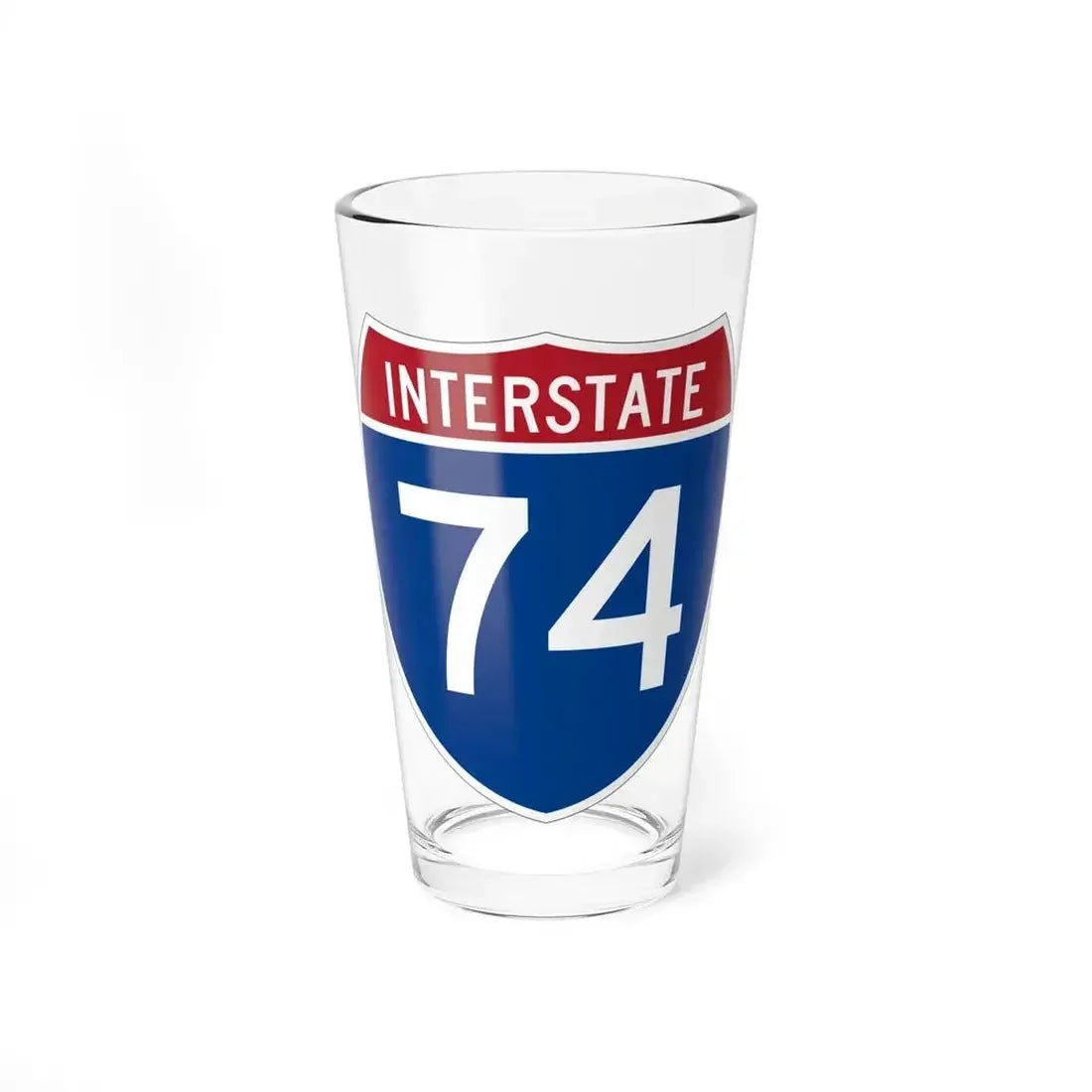 Interstate 74 (U.S. Highways) Pint Glass 16oz 16oz - Go Mug Yourself