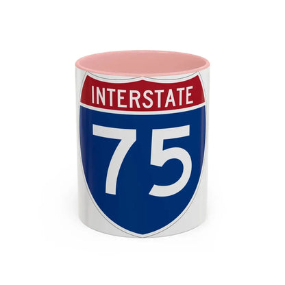 Interstate 75 (U.S. Highways) Accent Coffee Mug 11oz Pink - Go Mug Yourself