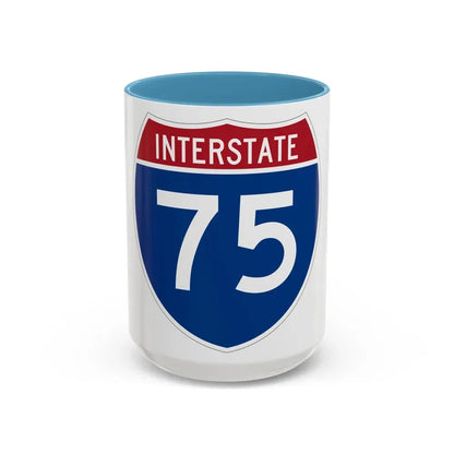 Interstate 75 (U.S. Highways) Accent Coffee Mug 15oz Light Blue - Go Mug Yourself