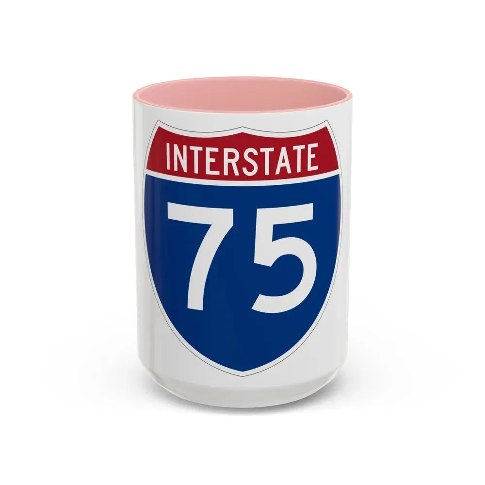 Interstate 75 (U.S. Highways) Accent Coffee Mug 15oz Pink - Go Mug Yourself