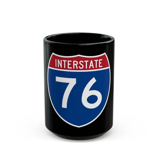 Interstate 76 Colorado Nebraska (U.S. Highways) Black Coffee Mug 15oz - Go Mug Yourself
