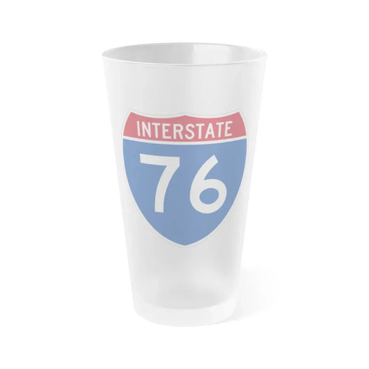 Interstate 76 Colorado Nebraska (U.S. Highways) Frosted Pint Glass 16oz 16oz Frosted - Go Mug Yourself