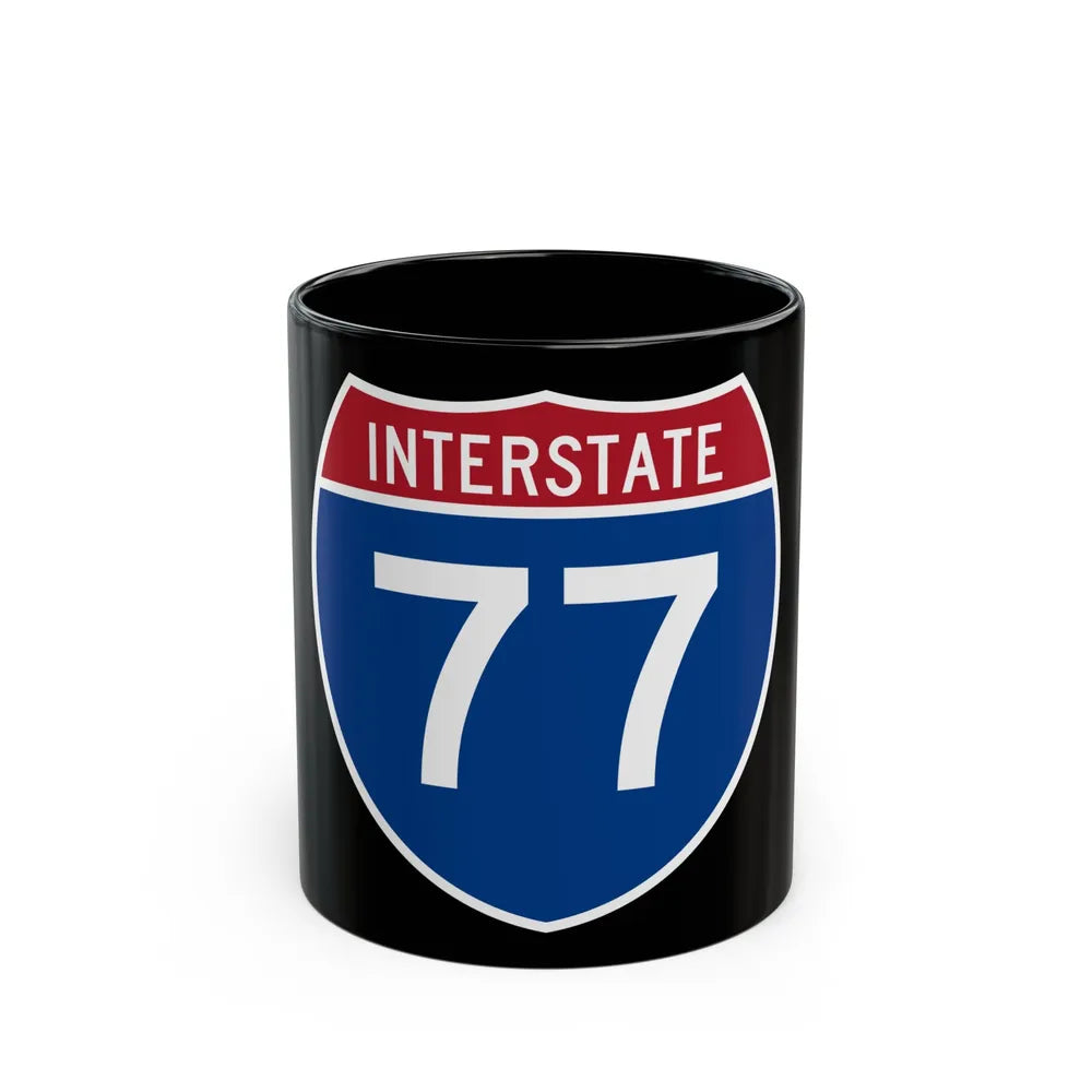 Interstate 77 (U.S. Highways) Black Coffee Mug-11oz-Go Mug Yourself