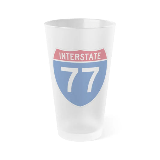 Interstate 77 (U.S. Highways) Frosted Pint Glass 16oz-16oz-Frosted-Go Mug Yourself