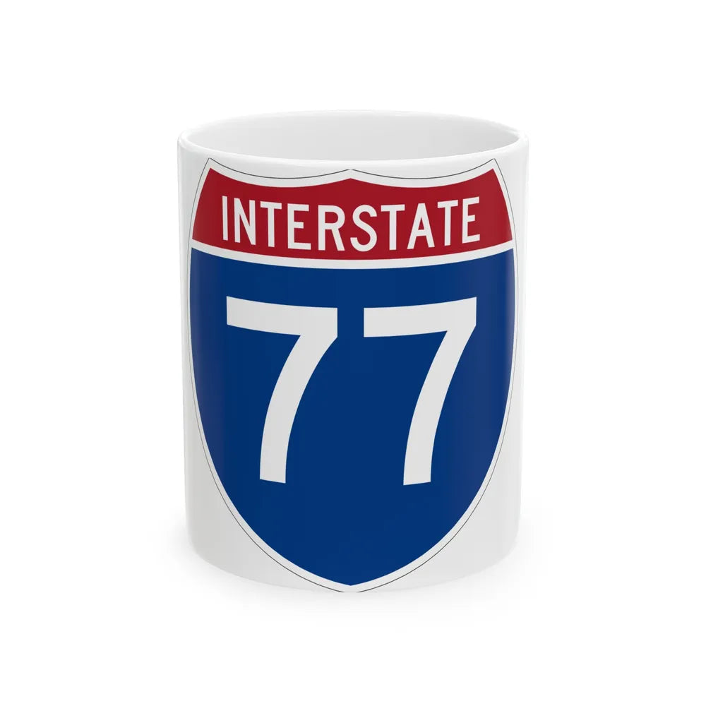 Interstate 77 (U.S. Highways) White Coffee Mug-11oz-Go Mug Yourself