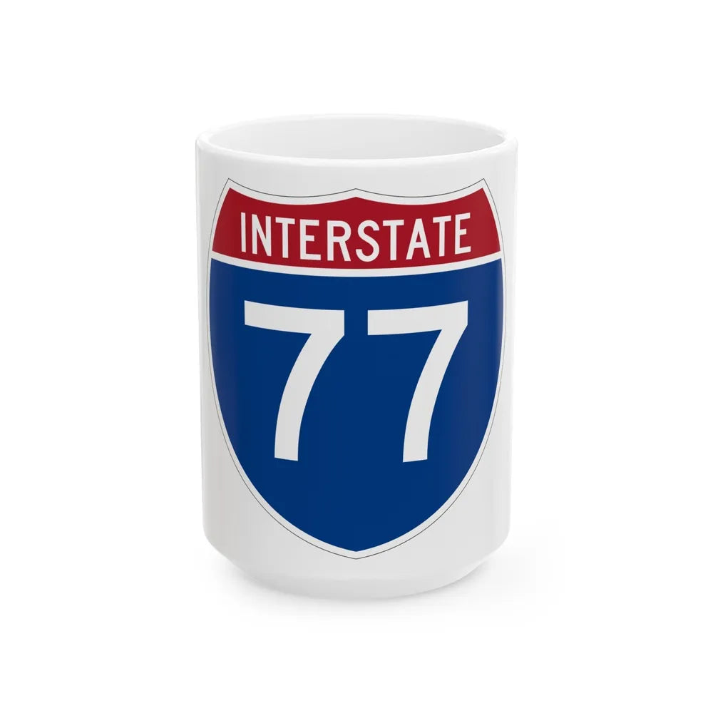 Interstate 77 (U.S. Highways) White Coffee Mug-15oz-Go Mug Yourself