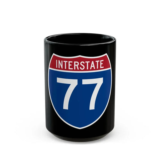 Interstate 77 (U.S. Highways) Black Coffee Mug 15oz - Go Mug Yourself