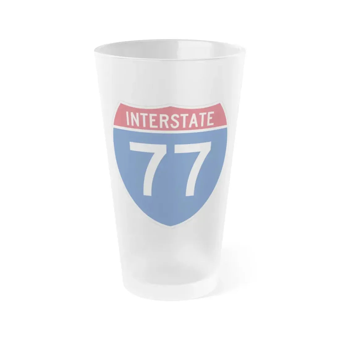 Interstate 77 (U.S. Highways) Frosted Pint Glass 16oz 16oz Frosted - Go Mug Yourself
