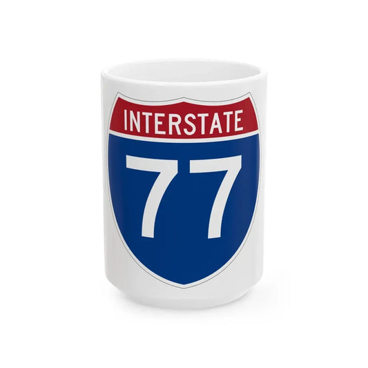 Interstate 77 (U.S. Highways) White Coffee Mug 15oz - Go Mug Yourself