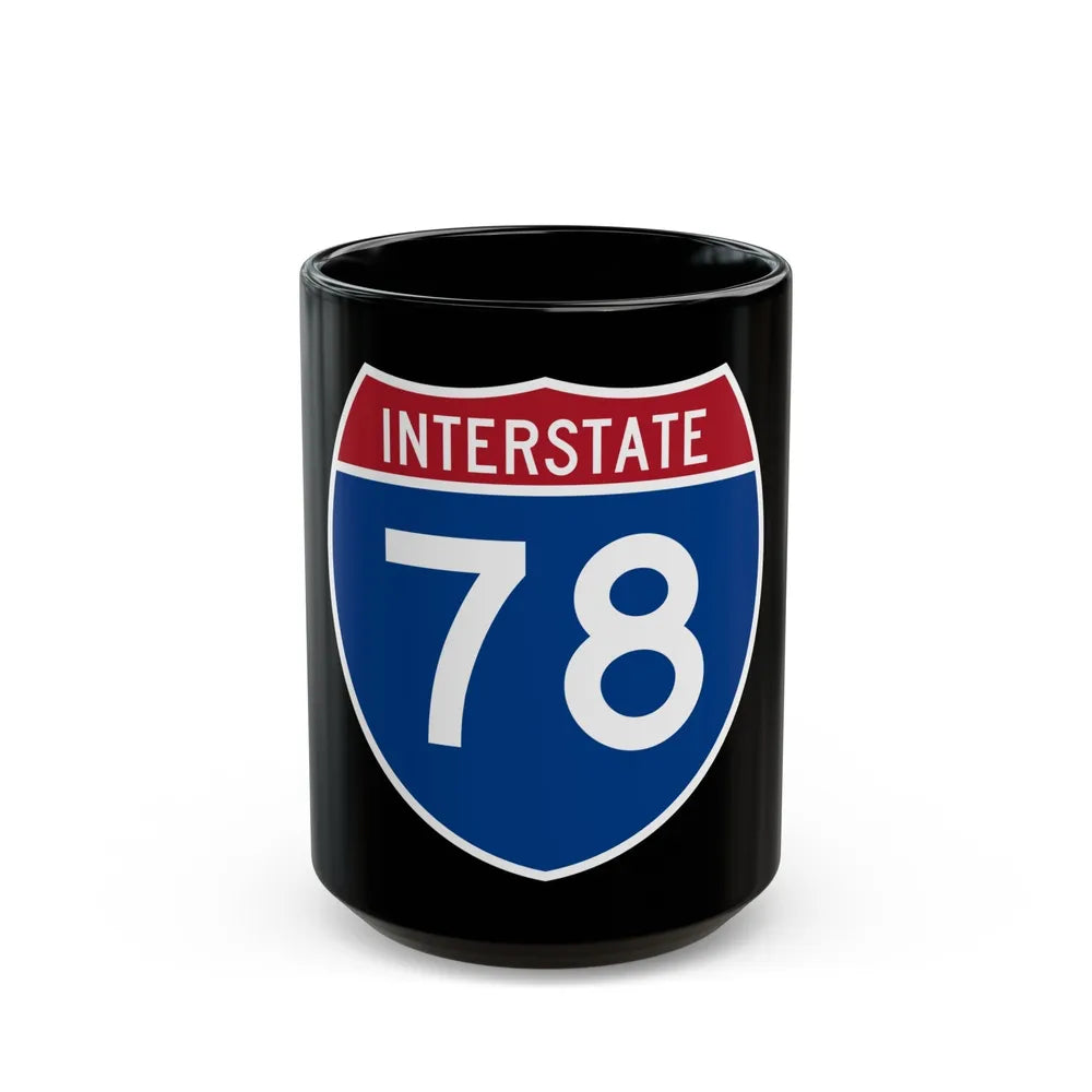 Interstate 78 (U.S. Highways) Black Coffee Mug-15oz-Go Mug Yourself