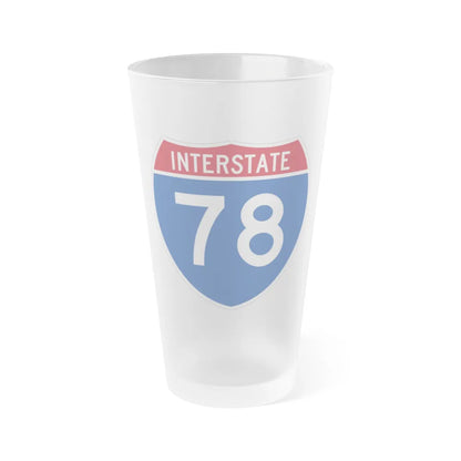 Interstate 78 (U.S. Highways) Frosted Pint Glass 16oz-16oz-Frosted-Go Mug Yourself