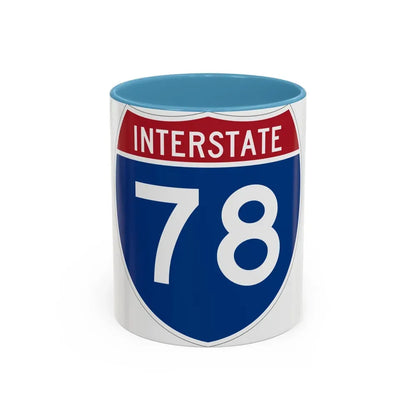 Interstate 78 (U.S. Highways) Accent Coffee Mug 11oz Light Blue - Go Mug Yourself