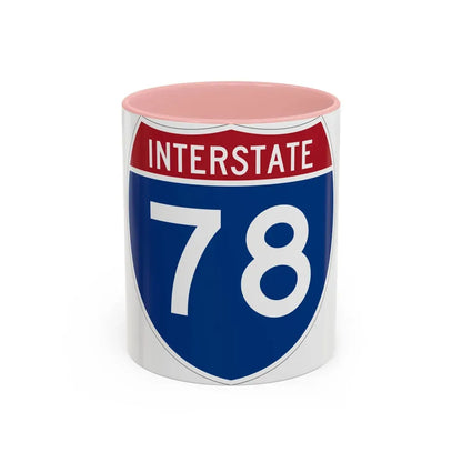Interstate 78 (U.S. Highways) Accent Coffee Mug 11oz Pink - Go Mug Yourself