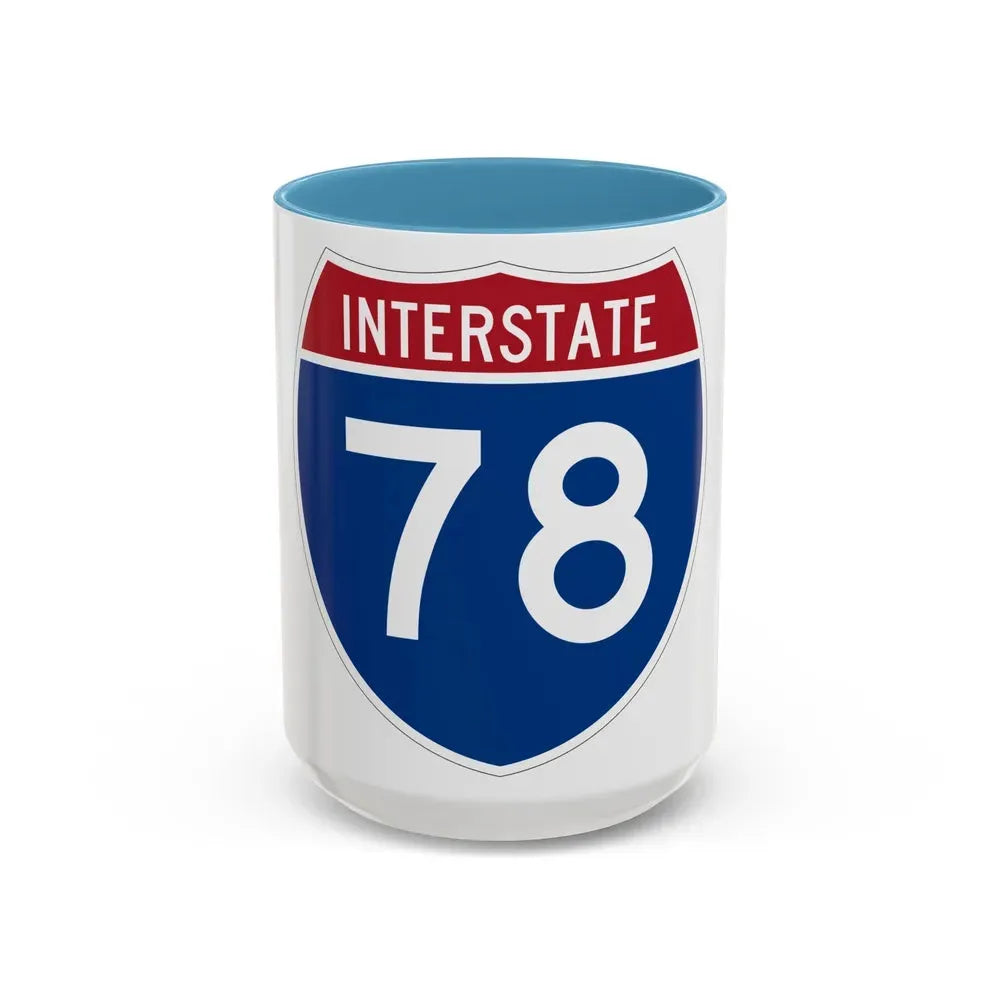 Interstate 78 (U.S. Highways) Accent Coffee Mug 15oz Light Blue - Go Mug Yourself