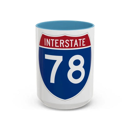 Interstate 78 (U.S. Highways) Accent Coffee Mug 15oz Light Blue - Go Mug Yourself