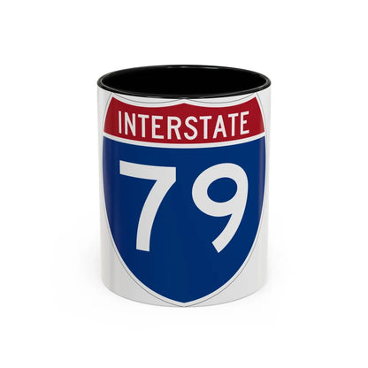 Interstate 79 (U.S. Highways) Accent Coffee Mug-11oz-Black-Go Mug Yourself