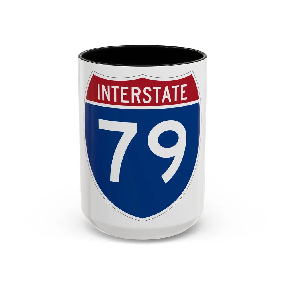 Interstate 79 (U.S. Highways) Accent Coffee Mug-15oz-Black-Go Mug Yourself