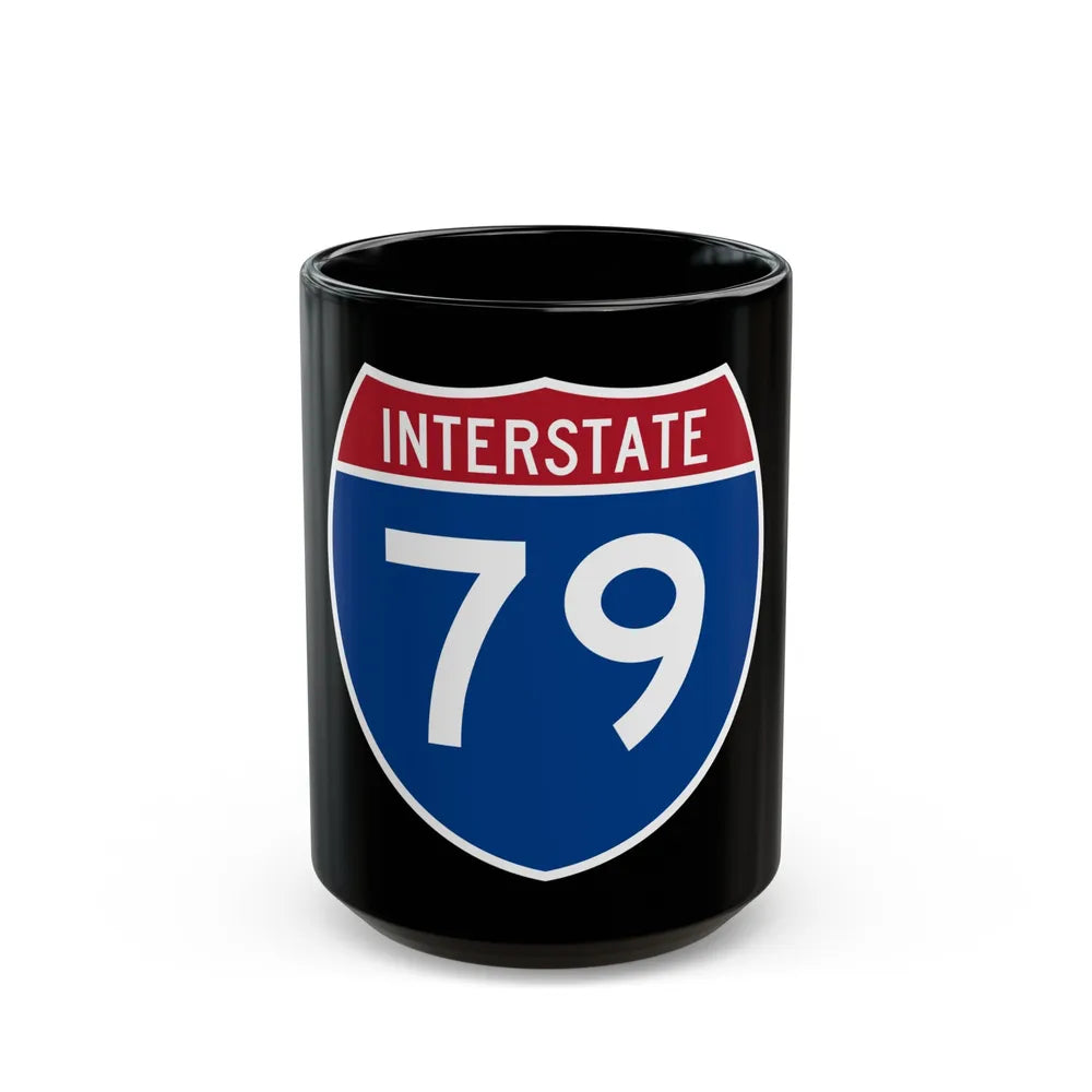 Interstate 79 (U.S. Highways) Black Coffee Mug-15oz-Go Mug Yourself