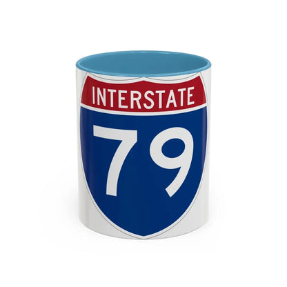 Interstate 79 (U.S. Highways) Accent Coffee Mug 11oz Light Blue - Go Mug Yourself
