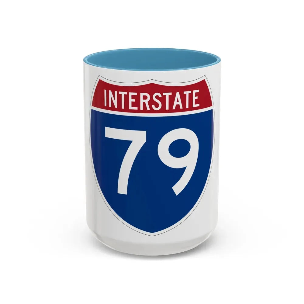 Interstate 79 (U.S. Highways) Accent Coffee Mug 15oz Light Blue - Go Mug Yourself