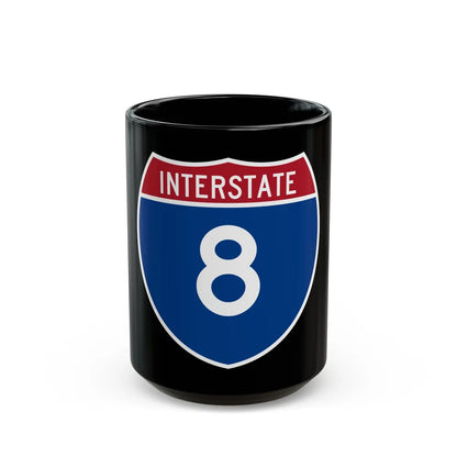 Interstate 8 (U.S. Highways) Black Coffee Mug-15oz-Go Mug Yourself