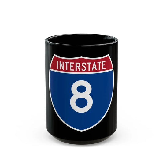 Interstate 8 (U.S. Highways) Black Coffee Mug 15oz - Go Mug Yourself