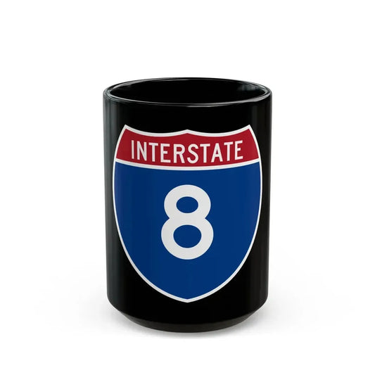Interstate 8 (U.S. Highways) Black Coffee Mug 15oz - Go Mug Yourself