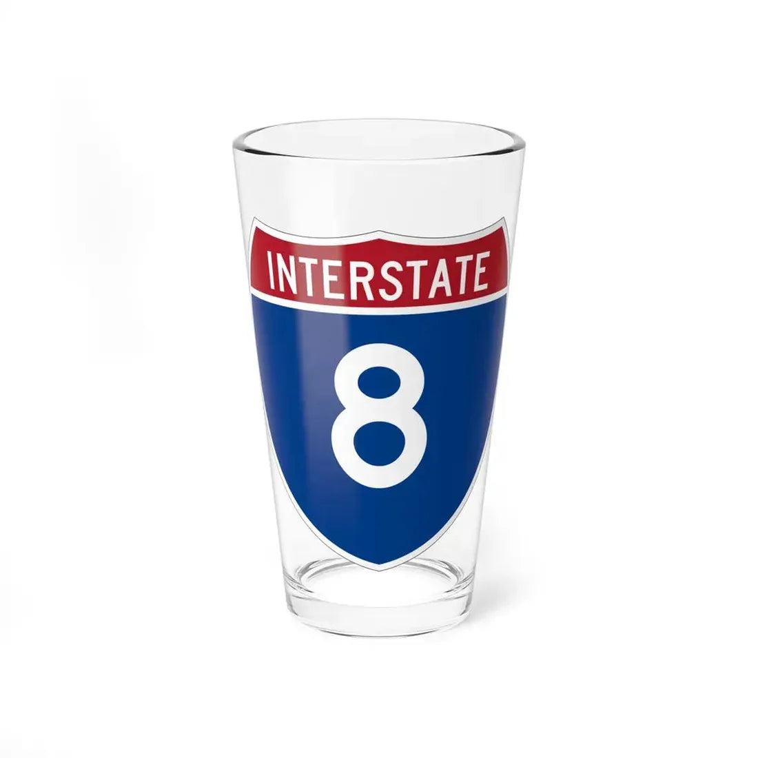 Interstate 8 (U.S. Highways) Pint Glass 16oz 16oz - Go Mug Yourself