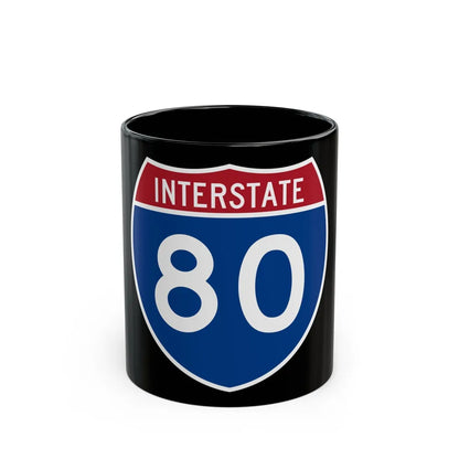 Interstate 80 (U.S. Highways) Black Coffee Mug-11oz-Go Mug Yourself